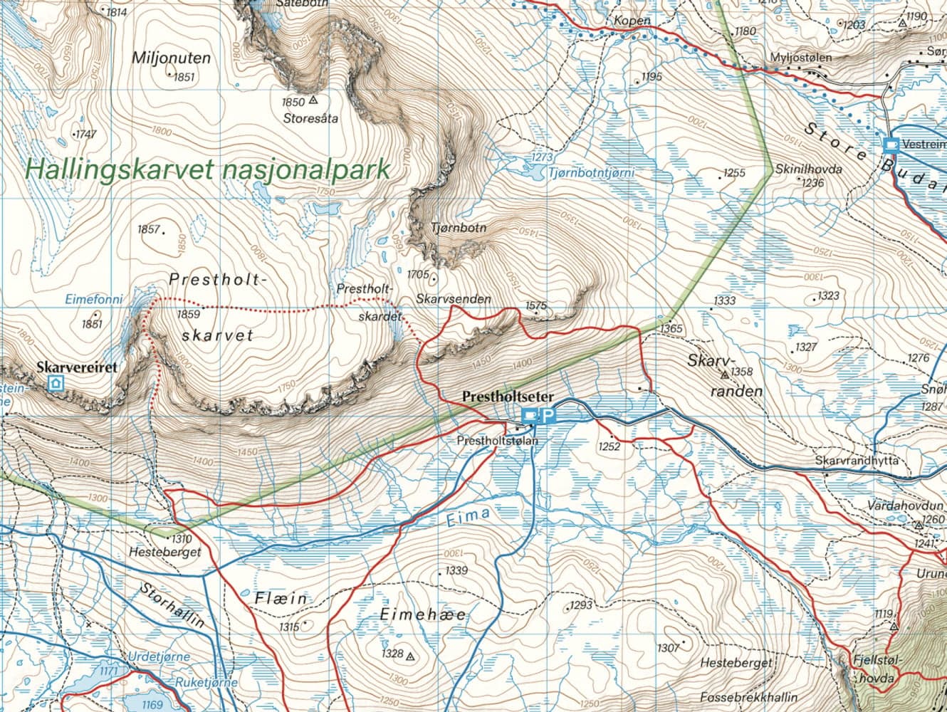 Turkart Geilo og Gol 1:50 000, view: 1