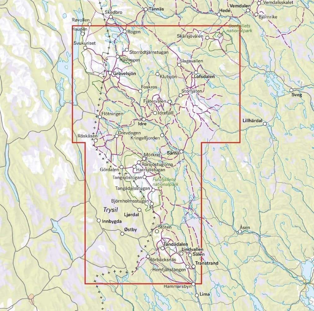 Dalafjällen & Trysil 1:100000, view: 1