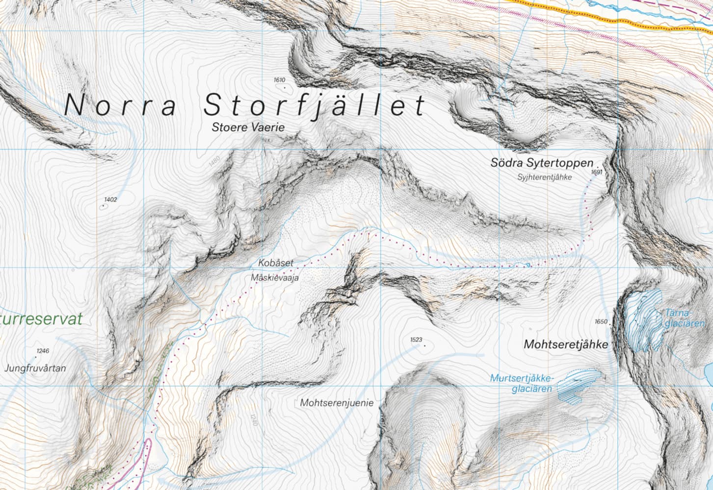 Högalpin karta: Hemavan 1:25 000, view: 1