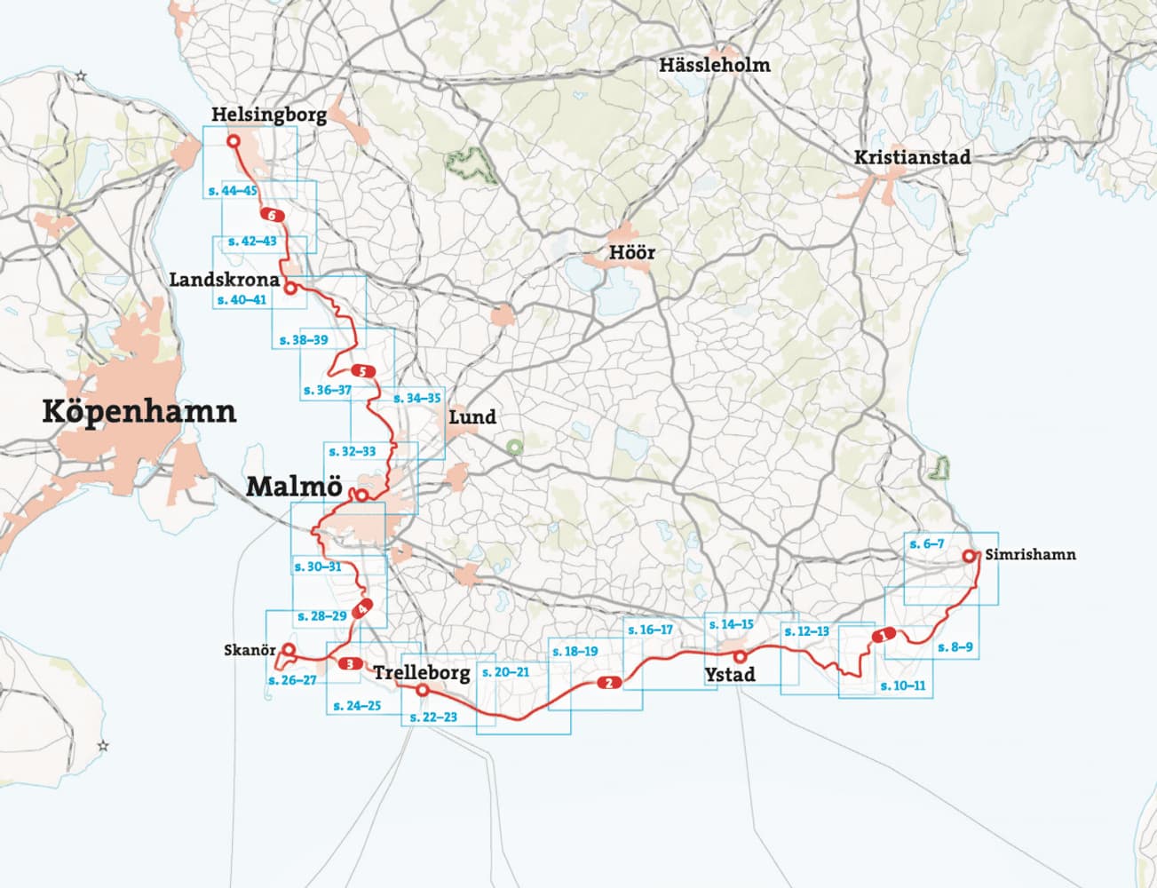 Cykelatlas Sydkustleden 1:50 000, view: 2