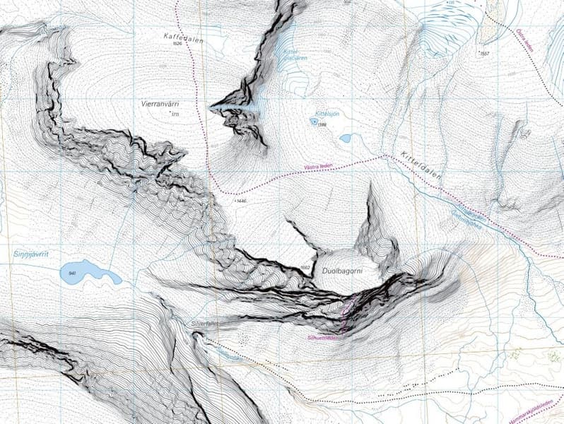 Högalpin Karta Kebnekaise 1:15 000, view: 1