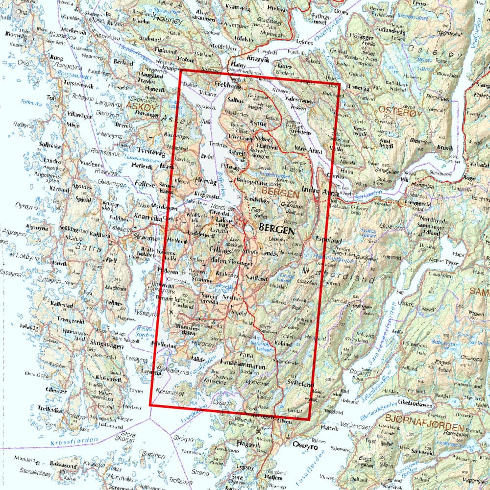 Stikart Bergen & 7-fjellsturen 1:25 000, view: 1