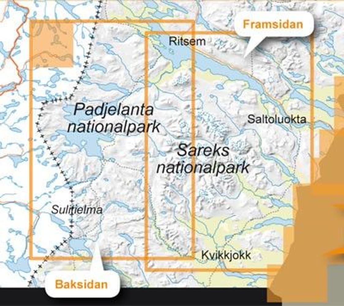 Fjällkarta Sarek & Padjelanta 1:100 000, view: 1