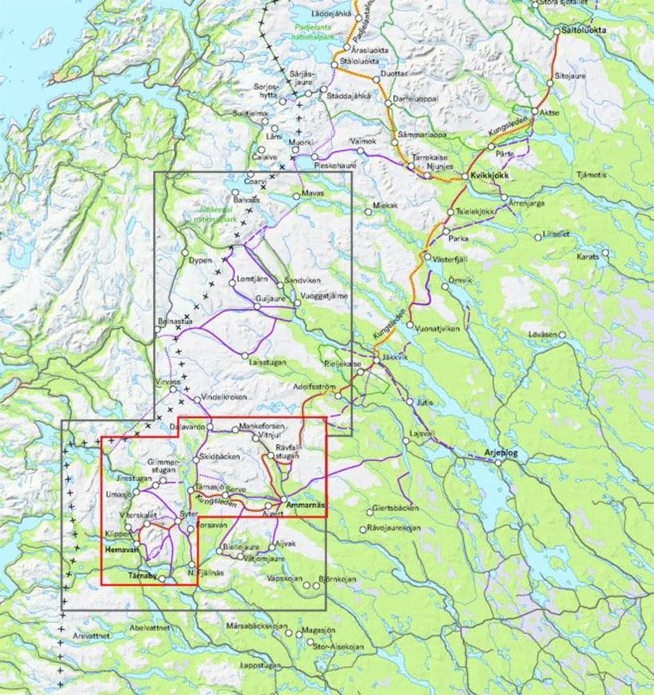 Fjällkarta Ammarnäs - Hemavan 1:50 000, view: 1
