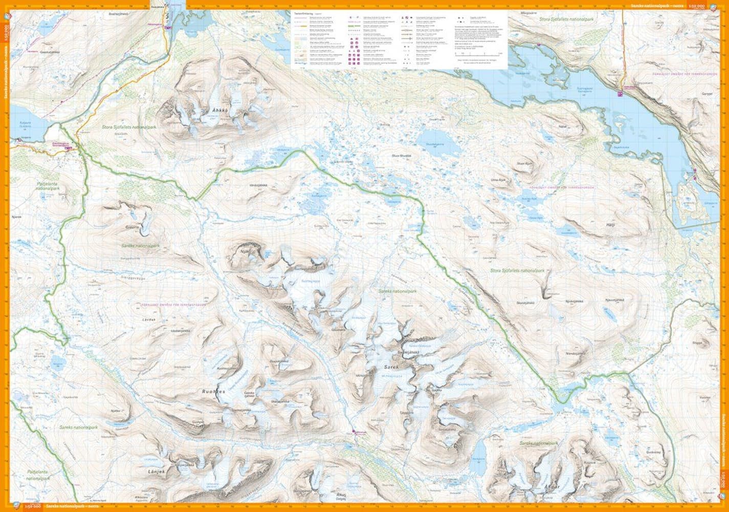 Fjällkarta Sareks nationalpark 1:50 000, view: 2