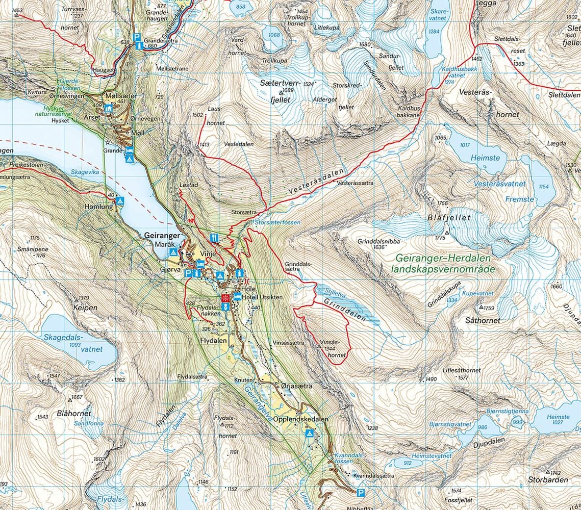Turkart Tafjordfjella & Reinheimen 1:50 000, view: 3
