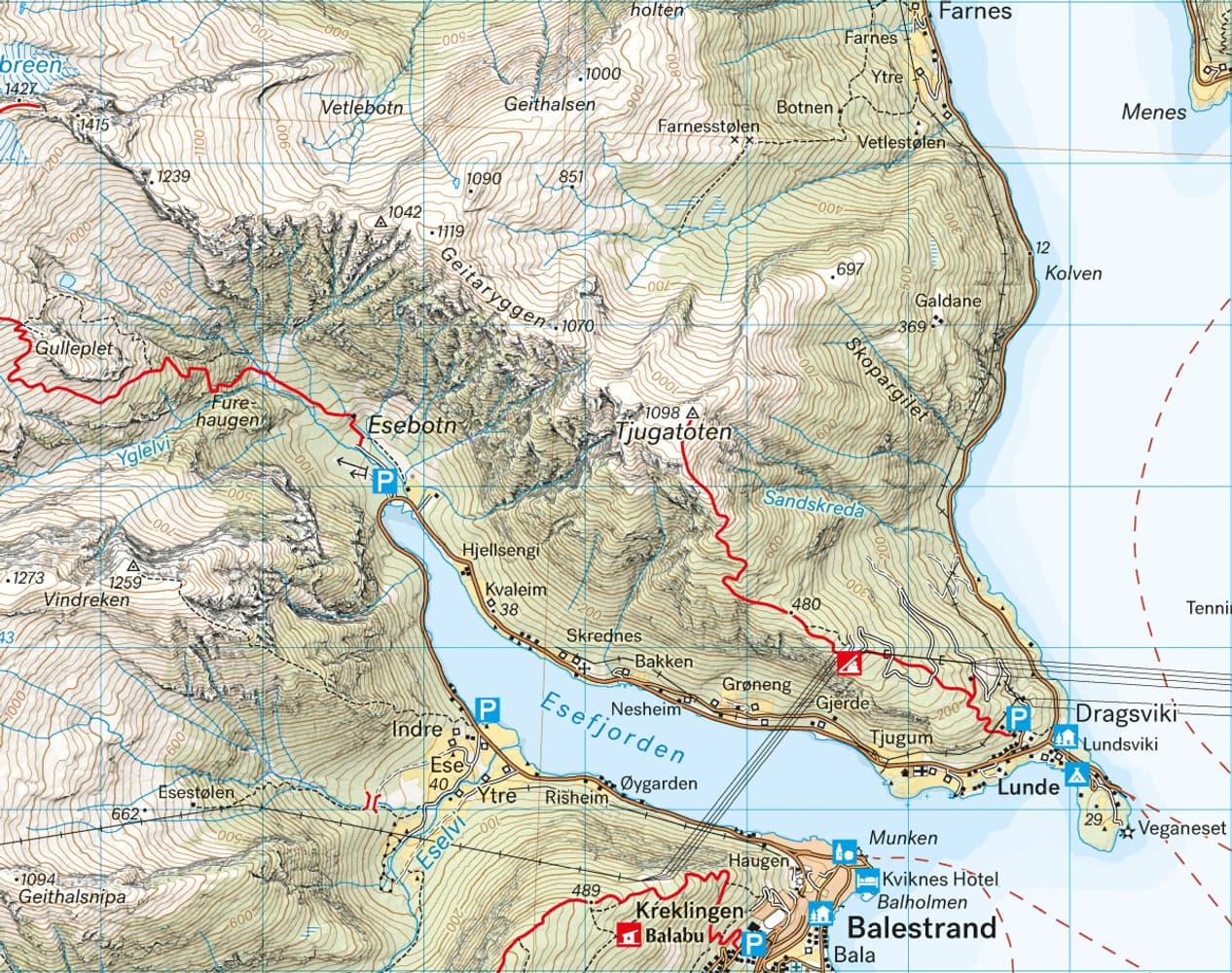 Turkart Sunnfjord, Jølster & Førde 1:50 000, view: 2