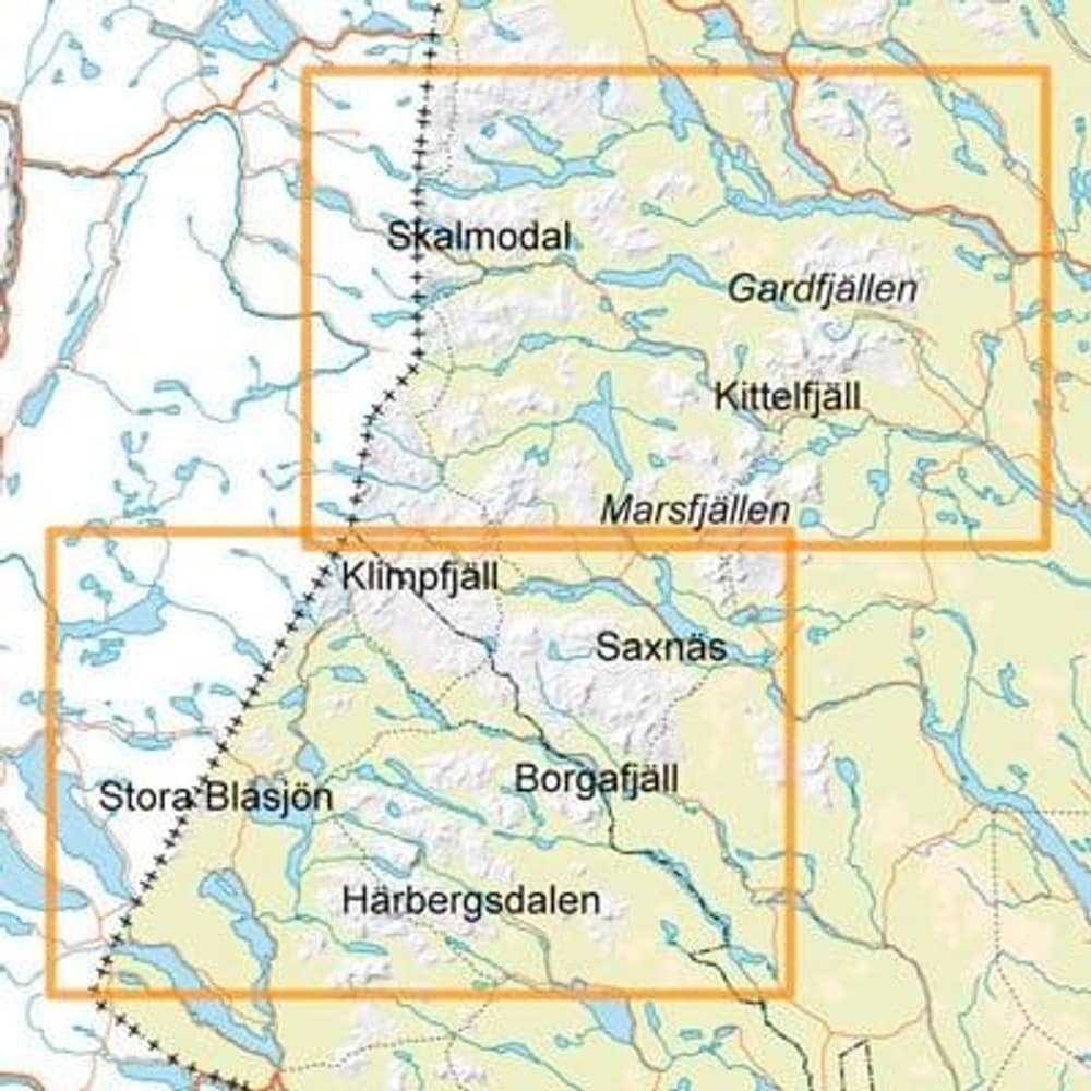 Fjällkarta Kittelfjäll - Borgafjäll 1:100 000, view: 1