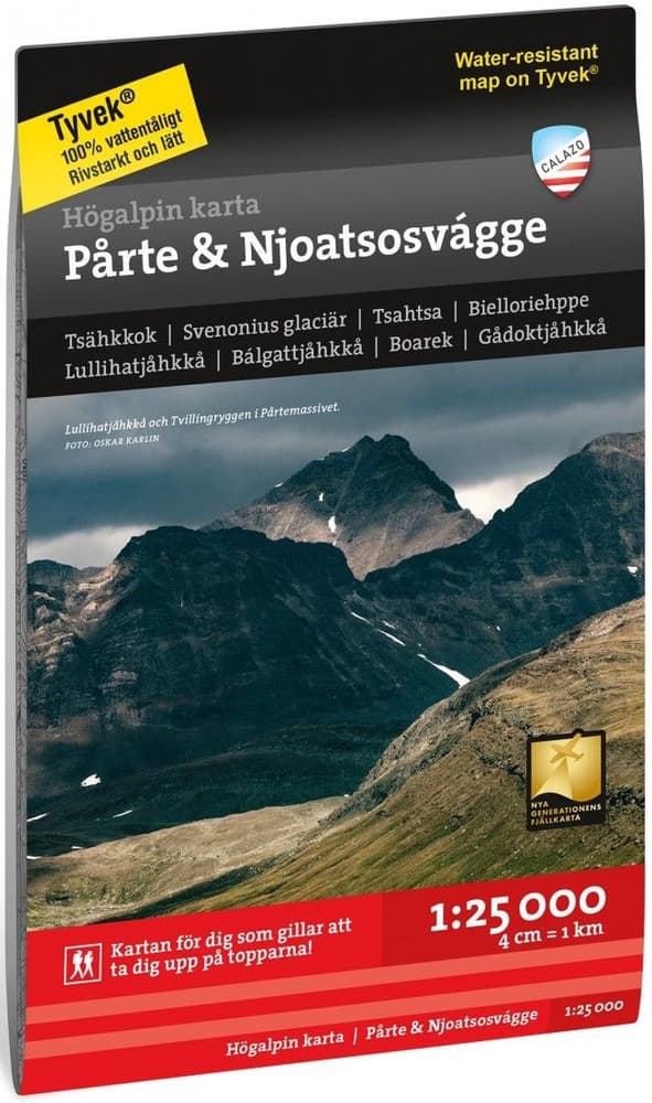 Högalpin karta: Pårte & Njoatsosvágge 1:25 000, view: 0