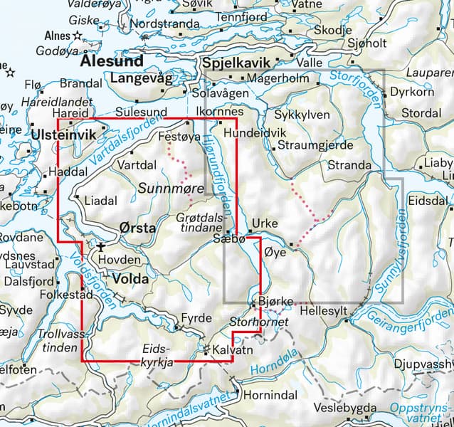 Høyfjellskart Sunnmøre: Ørsta & Volda 1:30 000, view: 1