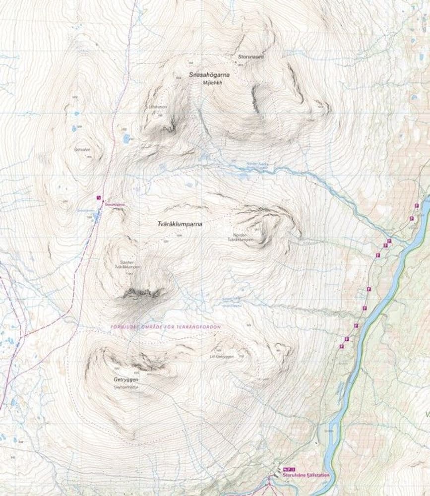 Högalpin Karta Storulvån & Snasahögarna 1:20 000, view: 1