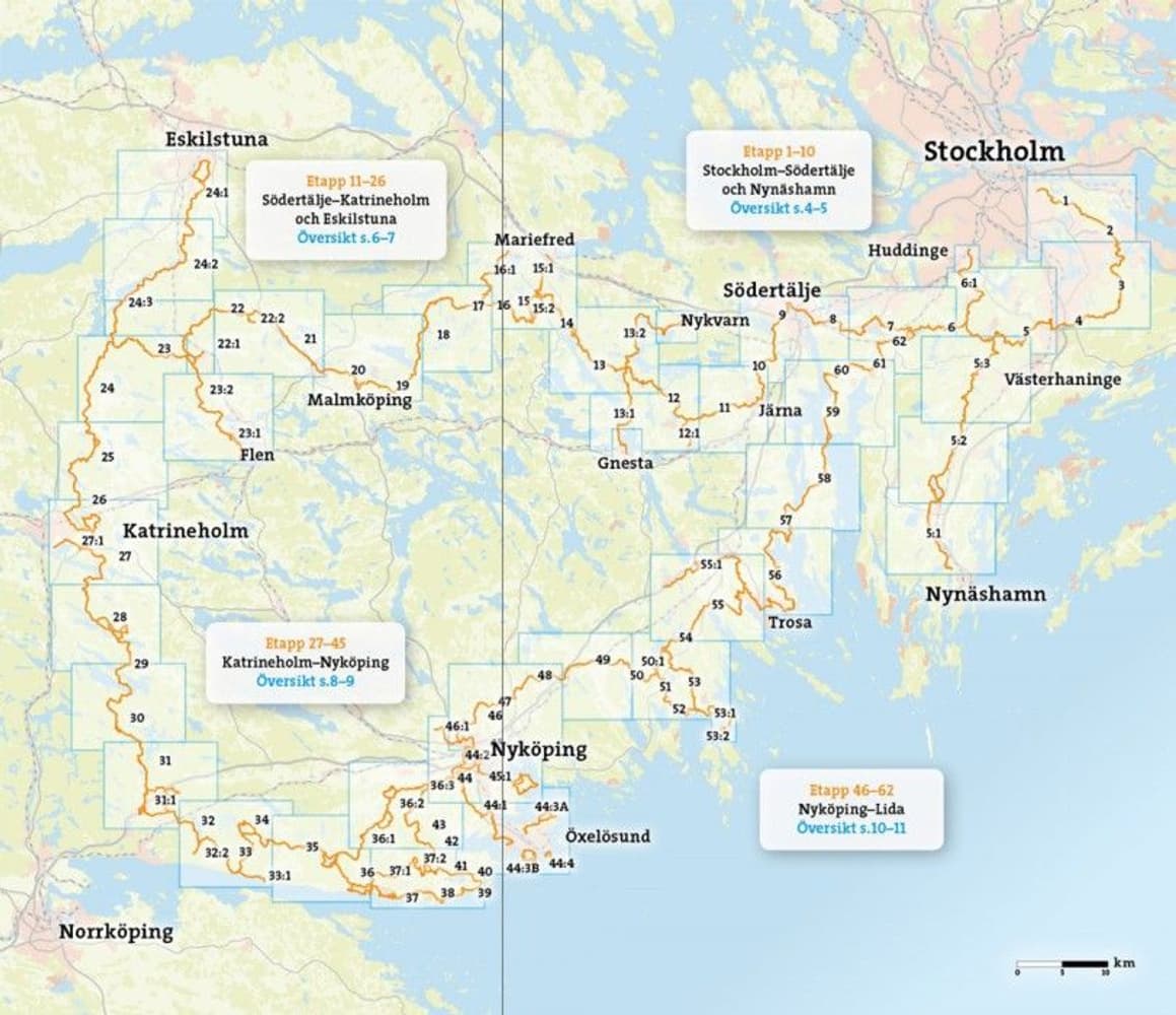Friluftsatlas Sörmlandsleden 1:50 000 3:e upplagan, view: 2