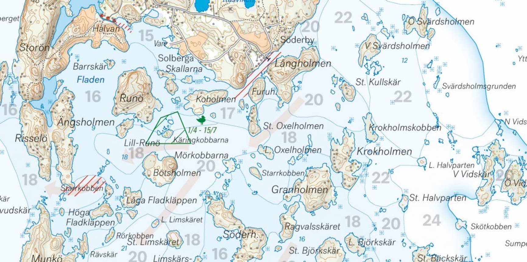 Skridskokarta Stockholms skärgård norra 1:50 000, view: 2
