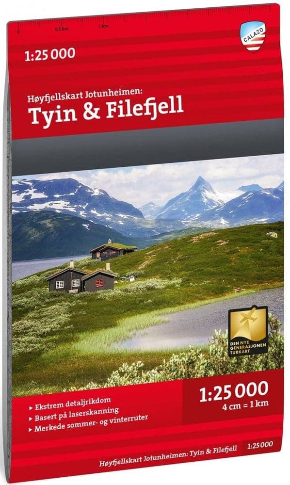 Høyfjellskart Jotunheimen: Tyin & Filefjell 1:25 000, view: 0