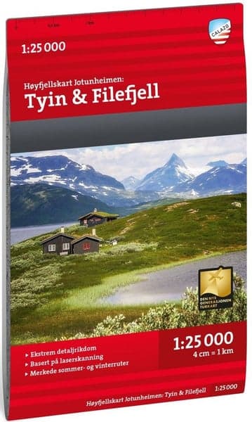 Høyfjellskart Jotunheimen: Tyin & Filefjell 1:25 000, view: 0