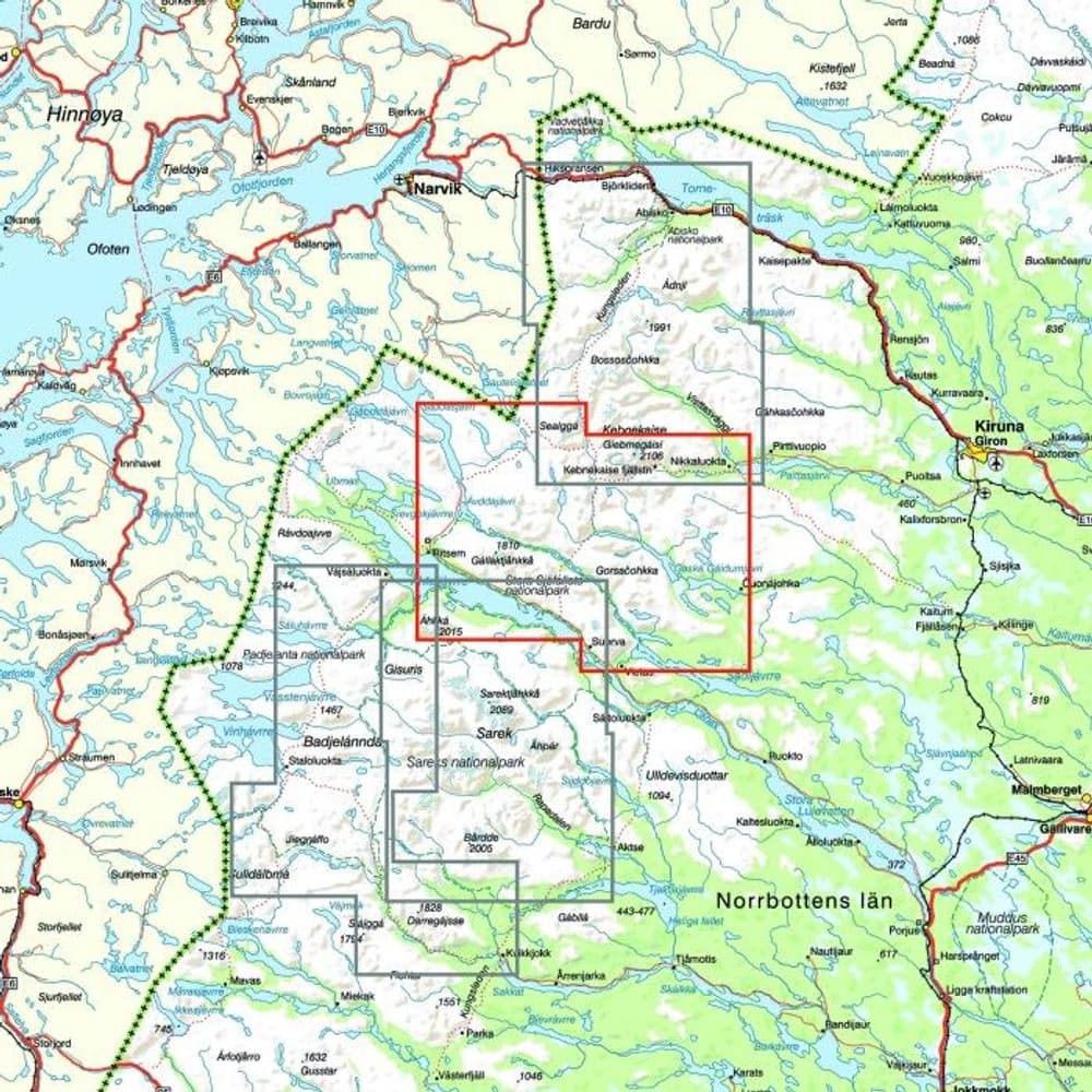 Fjällkarta Nikkaluokta, Ritsem & Vakkotavare 1:50 000, view: 1