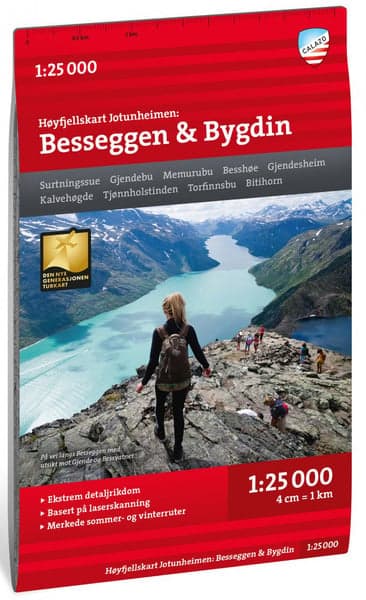 Høyfjellskart Jotunheimen: Besseggen & Bygdin 1:25 000, view: 0