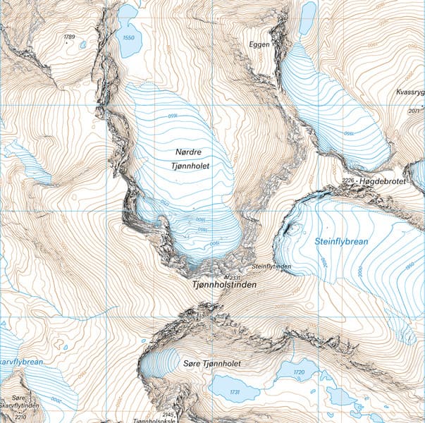 Høyfjellskart Jotunheimen: Besseggen & Bygdin 1:25 000, productDetailPage.view: 1