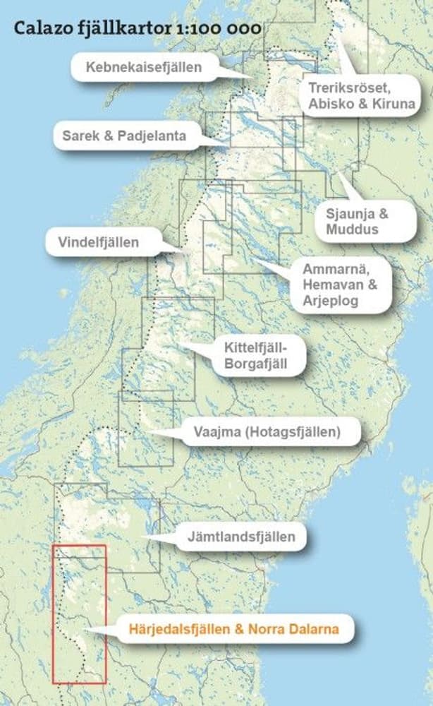 Fjällkarta Härjedalsfjällen & norra Dalarna 1:100 000, view: 1
