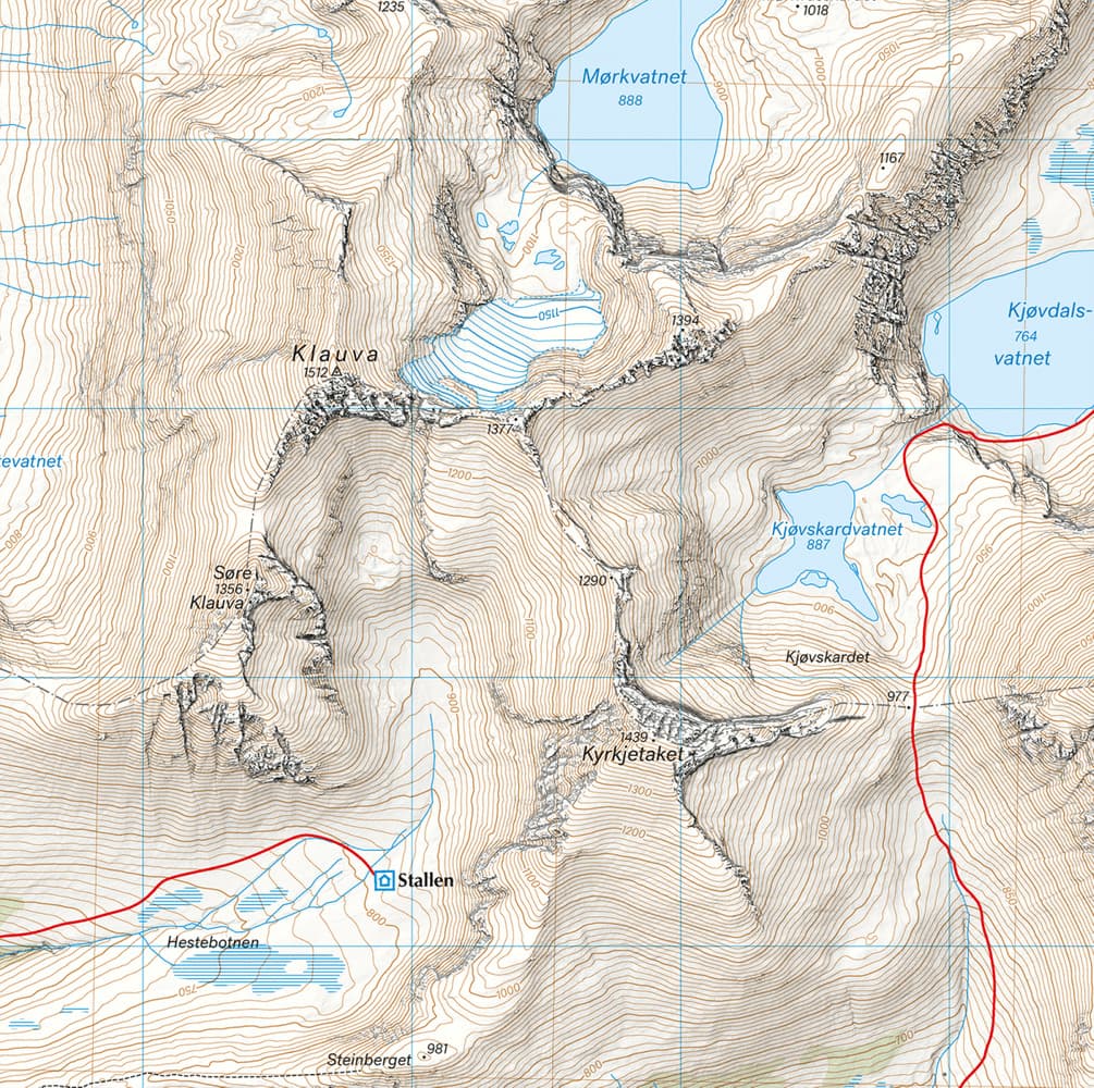 Høyfjellskart Romsdalen: Isfjorden & Eikesdalen 1:25 000, view: 2