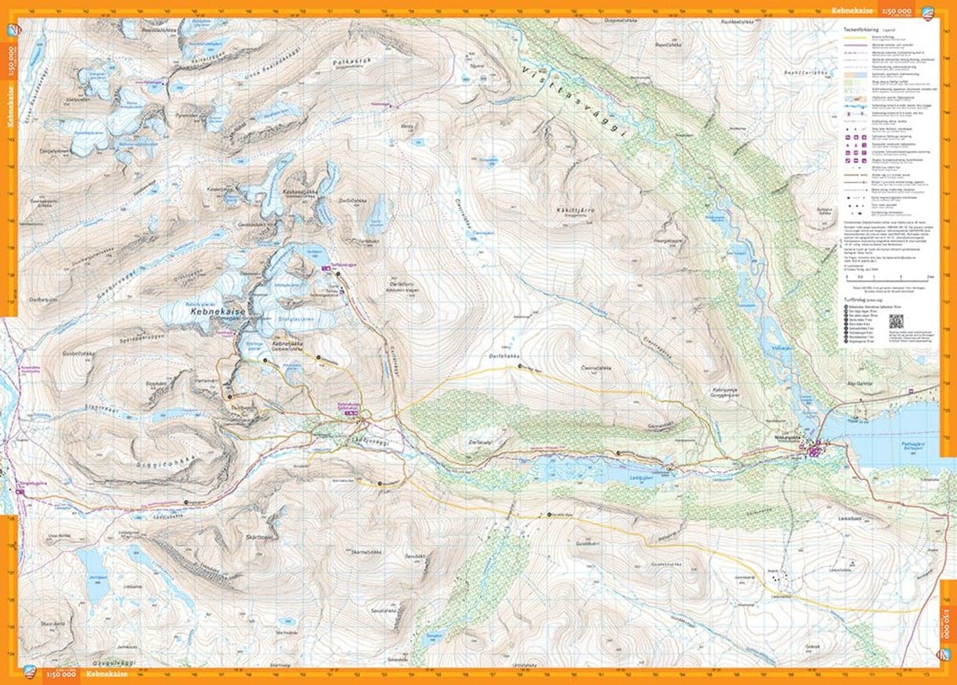 Kebnekaise – vandringsguide och högalpin karta 1:15 000, view: 2