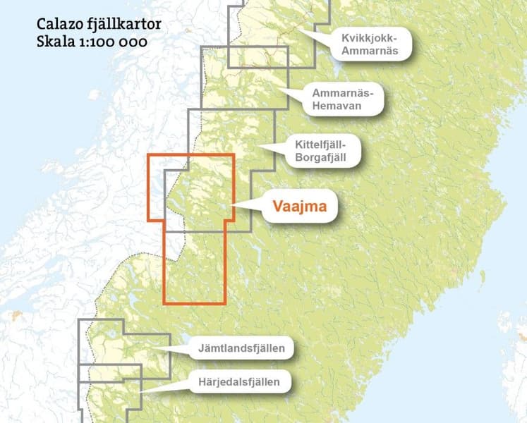 Fjällkarta Vaajma (Borgafjäll - Hotagsfjällen) 1:100.000, view: 1