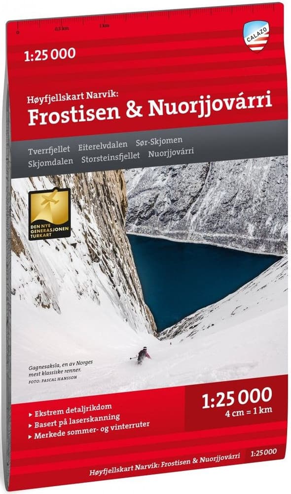 Høyfjellskart Narvik: Frostisen & Nuorjjovárri 1:25 000, view: 0