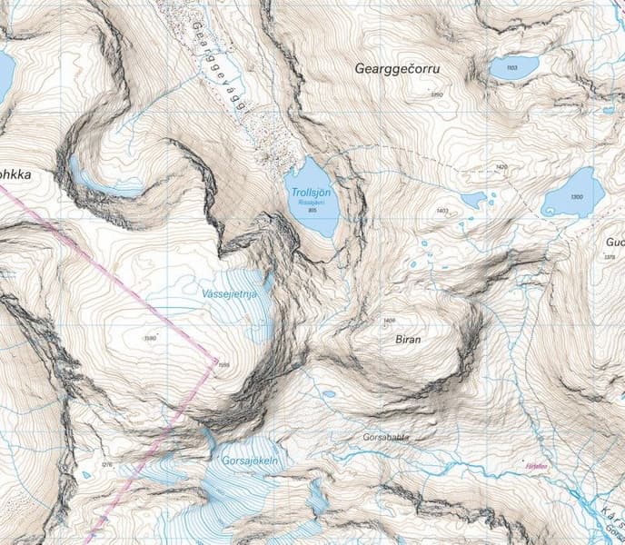 Högalpin Karta Abisko, Björkliden - Riksgränsen 1:25 000, view: 1