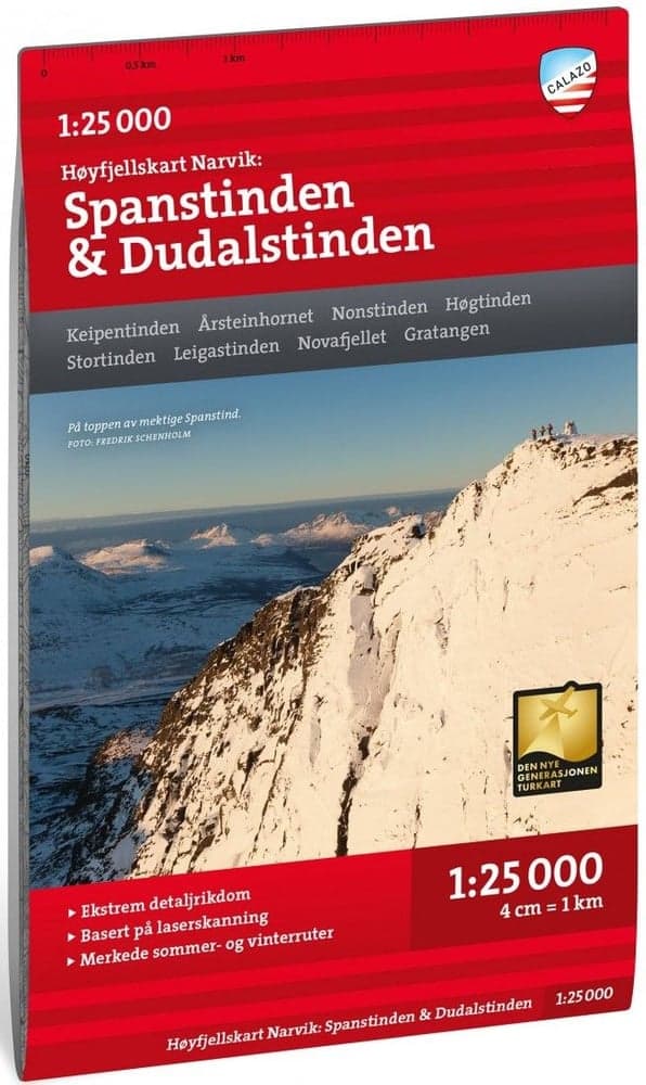 Høyfjellskart Narvik: Spanstinden & Dudalstinden 1:25 000, view: 0