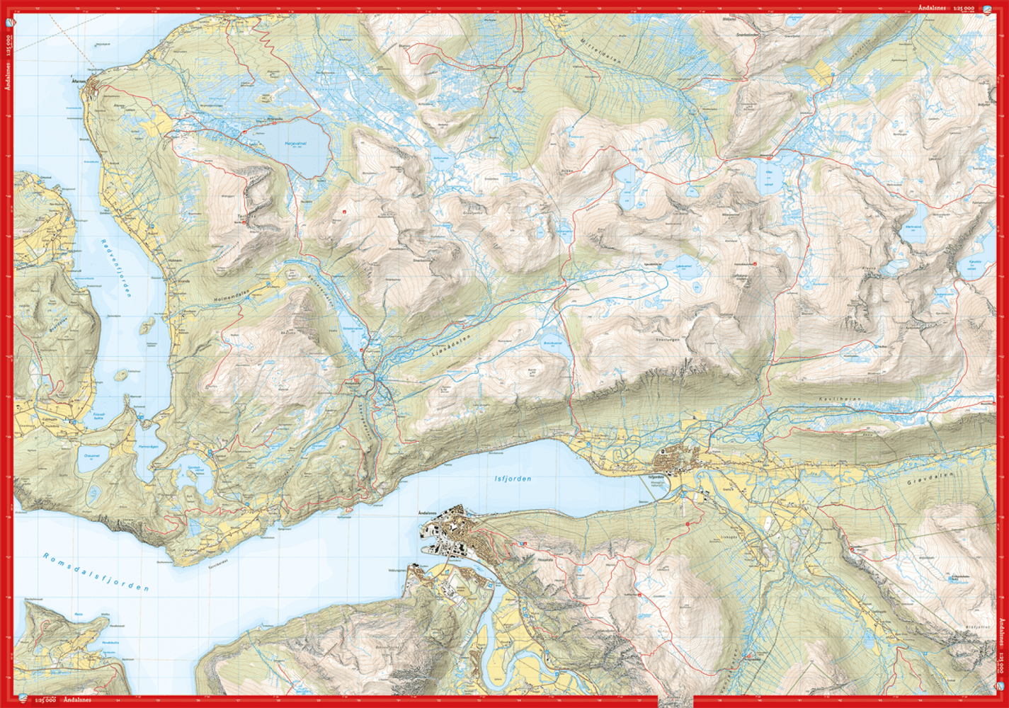 Høyfjellskart Romsdalen: Trolltindan & Høgstolen 1:25 000, view: 3
