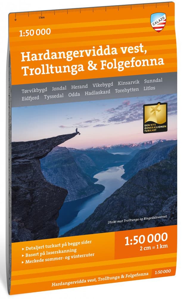 Turkart Hardangervidda vest, Trolltunga & Folgefonna 1:50 000, view: 0