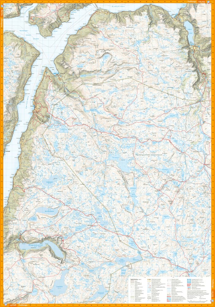 Turkart Hardangervidda vest, Trolltunga & Folgefonna 1:50 000, view: 1
