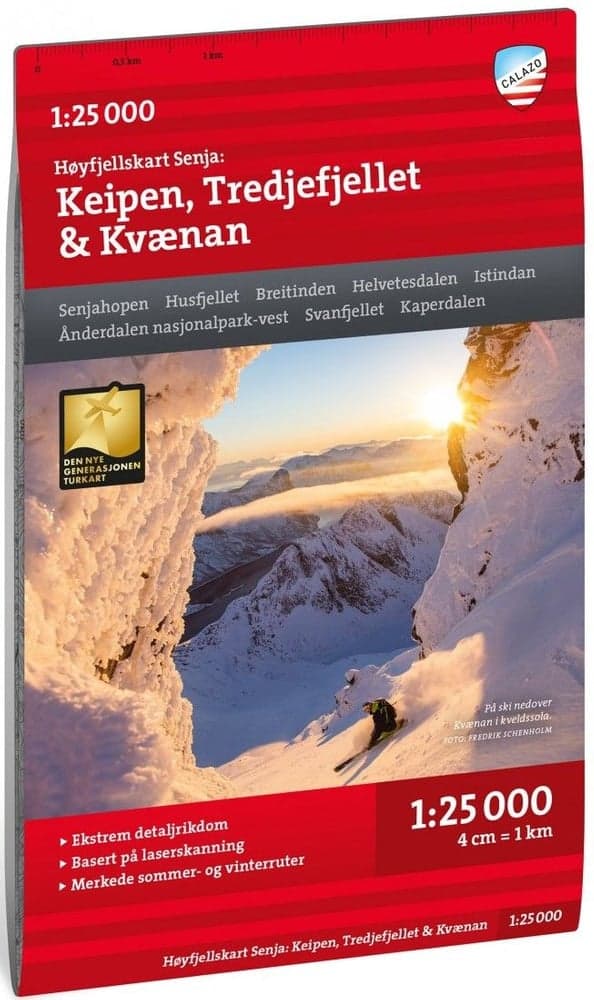 Høyfjellskart Senja: Keipen, Tredjefjellet & Kvænan 1:25 000, view: 0