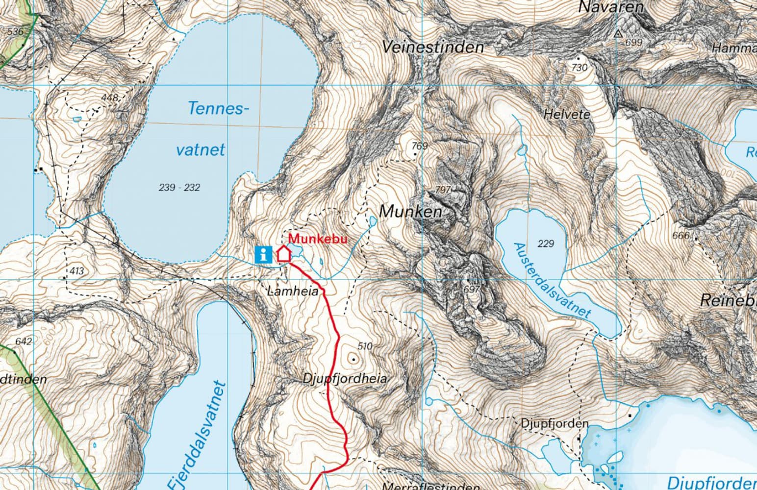 Høyfjellskart Lofoten: Moskenesøya & Flakstadøya 1:30 000, view: 2