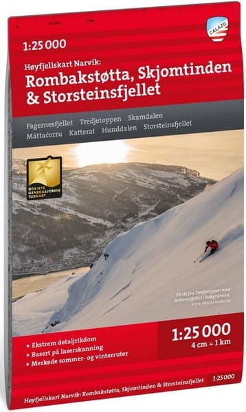 Høyfjellskart Narvik: Rombakstøtta, Skjomtinden & Storsteinsfjellet 1:25 000, view: 0