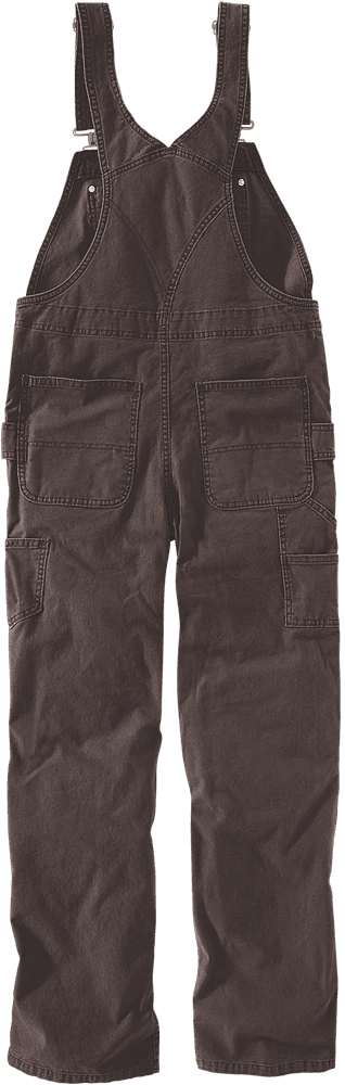 Carhartt W's Crawford Bib Overall Dark Brown, view: 1