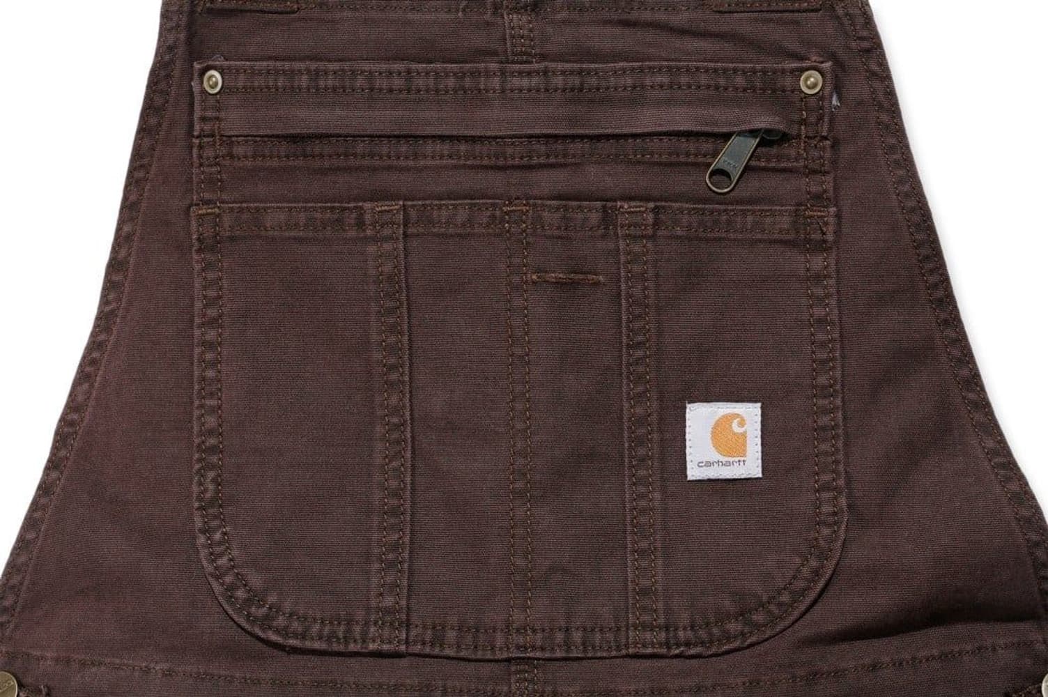 Carhartt W's Crawford Bib Overall Dark Brown, view: 5
