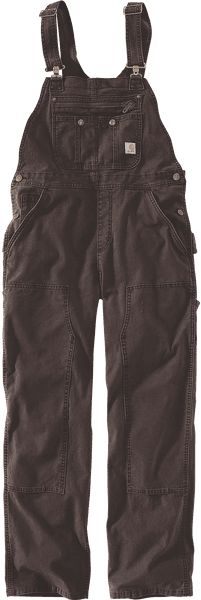 Carhartt W's Crawford Bib Overall Dark Brown, view: 0