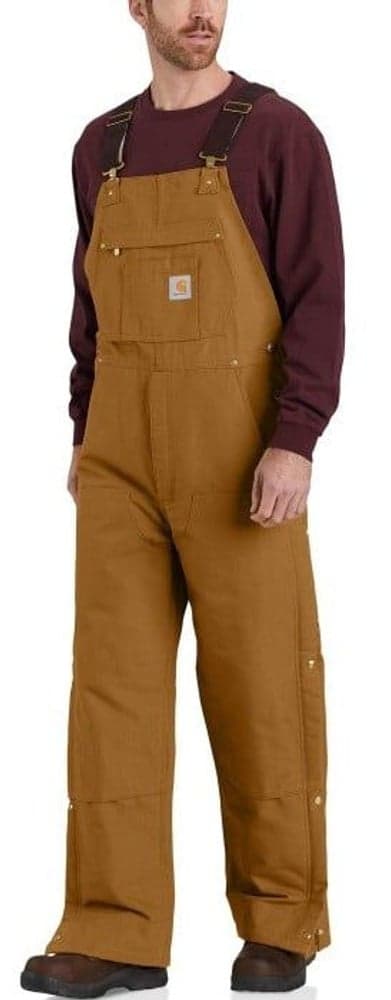 Carhartt M's Firm Duck Insulated Bib Overall Carhartt Brown, view: 3