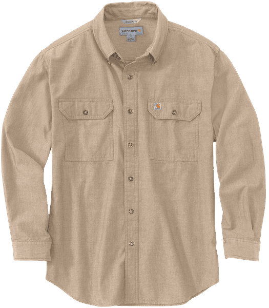 Carhartt M's Loose Chambray L/S Shirt Dark Tan Chambray, view: 0