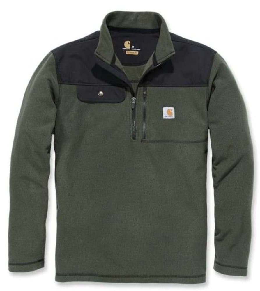 Carhartt M's Fallon 1/2 Zip Sweatshirt Olive, view: 0