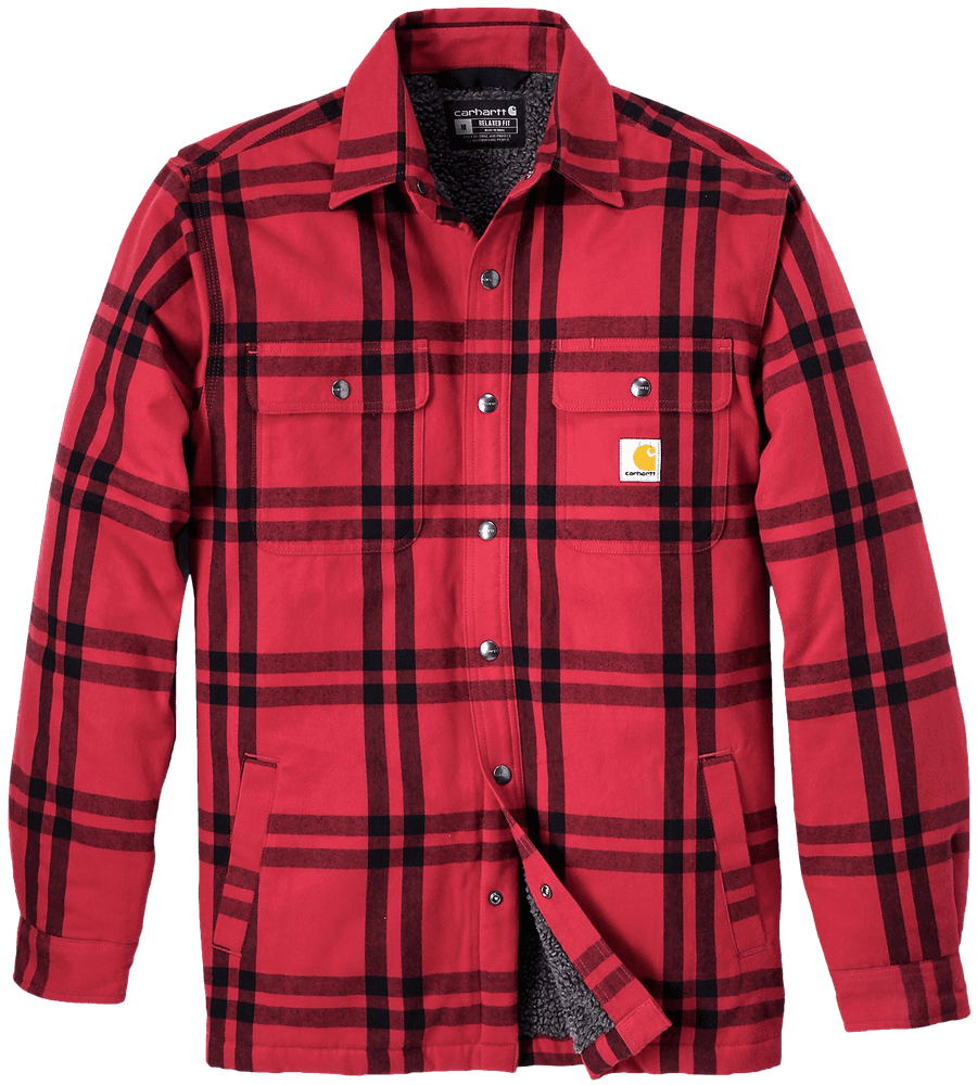 Carhartt M's Roane Hooded Shirt Jacket Crabapple, view: 0