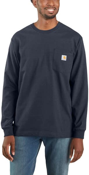 Carhartt M's Workwear Pocket L/S T-Shirt Navy, view: 1