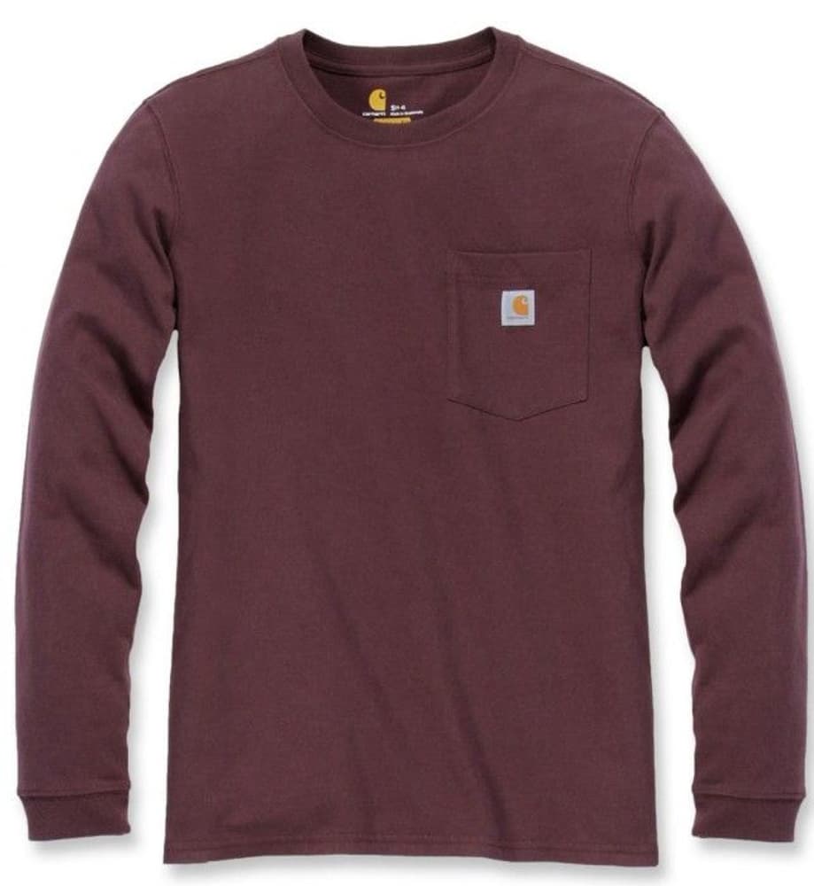 Carhartt W's Workwear Pocket L/S T-Shirt Deep Wine, view: 0