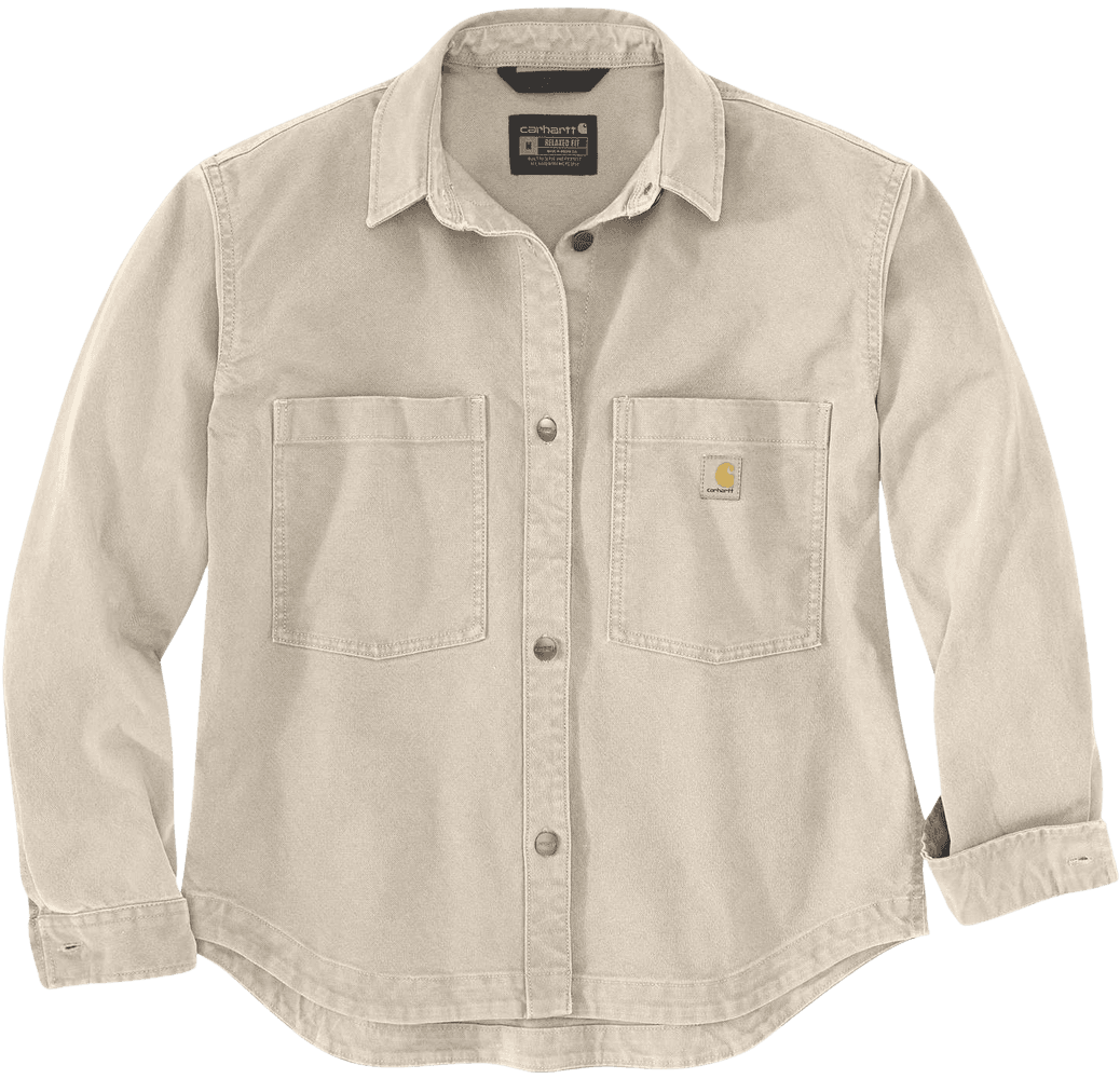 Carhartt W's Heavyweight Duck Overshirt Oat Milk, view: 0