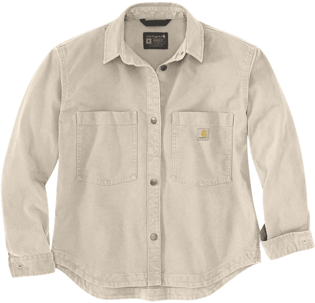 Carhartt W's Heavyweight Duck Overshirt Oat Milk, view: 0