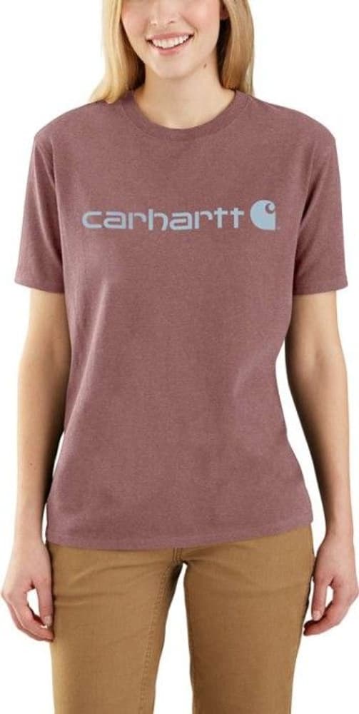 Carhartt W's Workwear Core Logo S/S T-Shirt Raisin Heather, view: 0