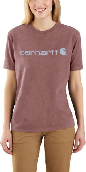 Carhartt W's Workwear Core Logo S/S T-Shirt Raisin Heather, view: 0
