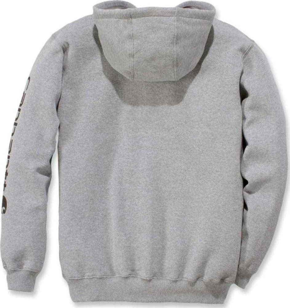 Carhartt M's Sleeve Logo Hooded Sweatshirt Heather Grey/Black, view: 1