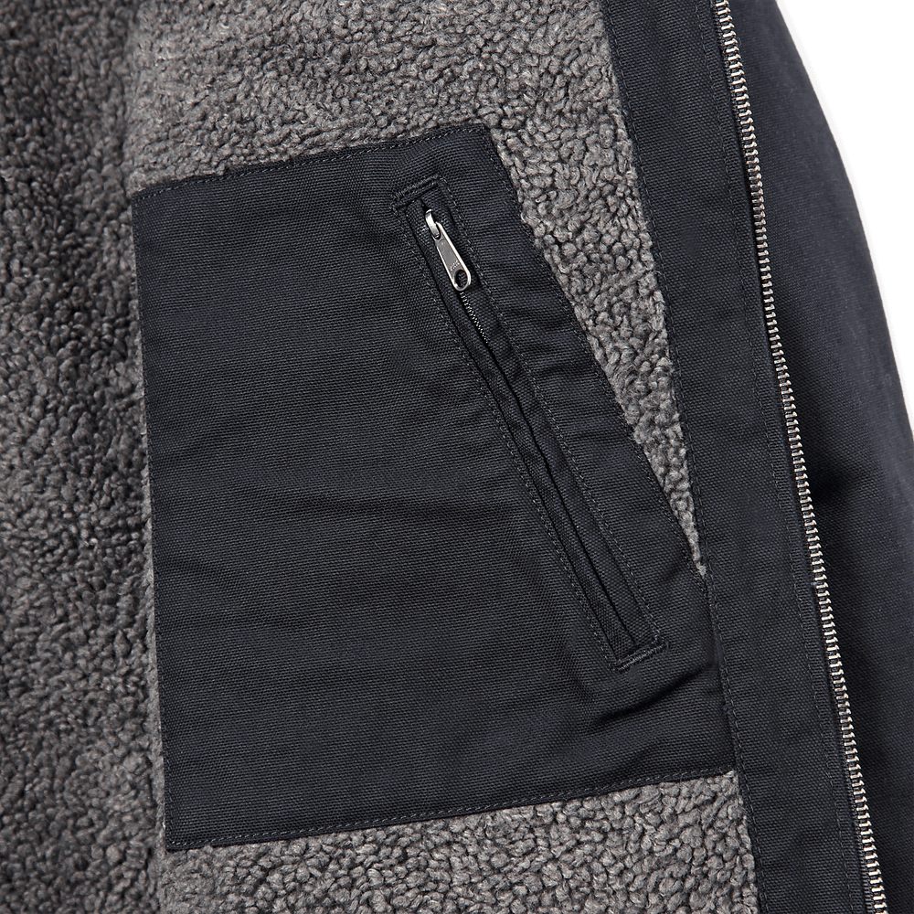 Carhartt M's Washed Duck Sherpa Lined Jacket Black, view: 5